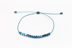 Blue Mini Hearts stone Bracelet