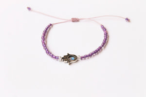 Glass Purple Seed Beads with Kaf