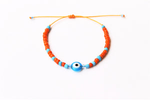 3ain Zar2a Orange Seed Beads