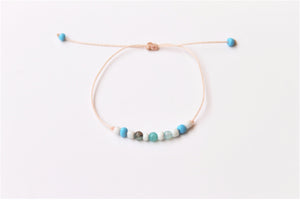 Delicate Blue Tiny Agate Stones Bracelet