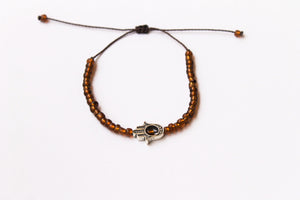 Glass Brown Seed Beads with Kaf