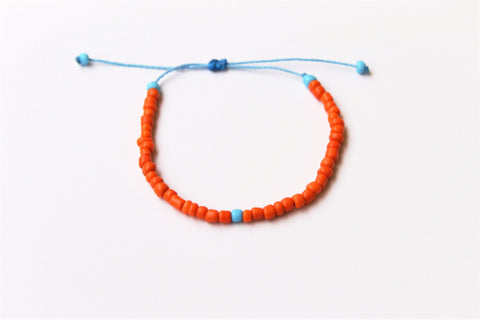 Orange seed beads