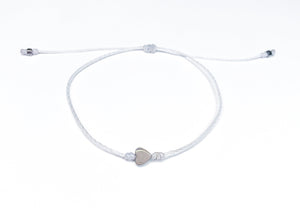 Silver Heart stone Bracelet